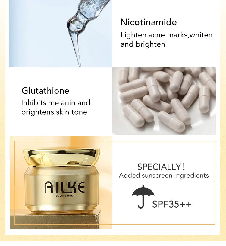 AILKE Dark Spot Corrector Bleaching Hydration Facial Cream SPF35