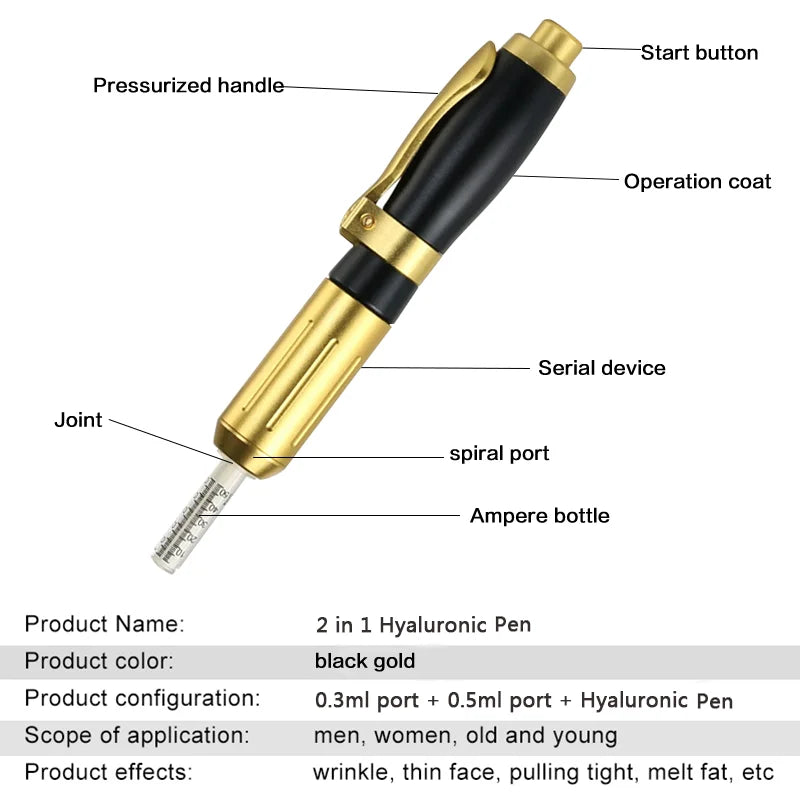 Hyaluron Pen 2in1 Meso Injection Hyaluronic Acid Atomize