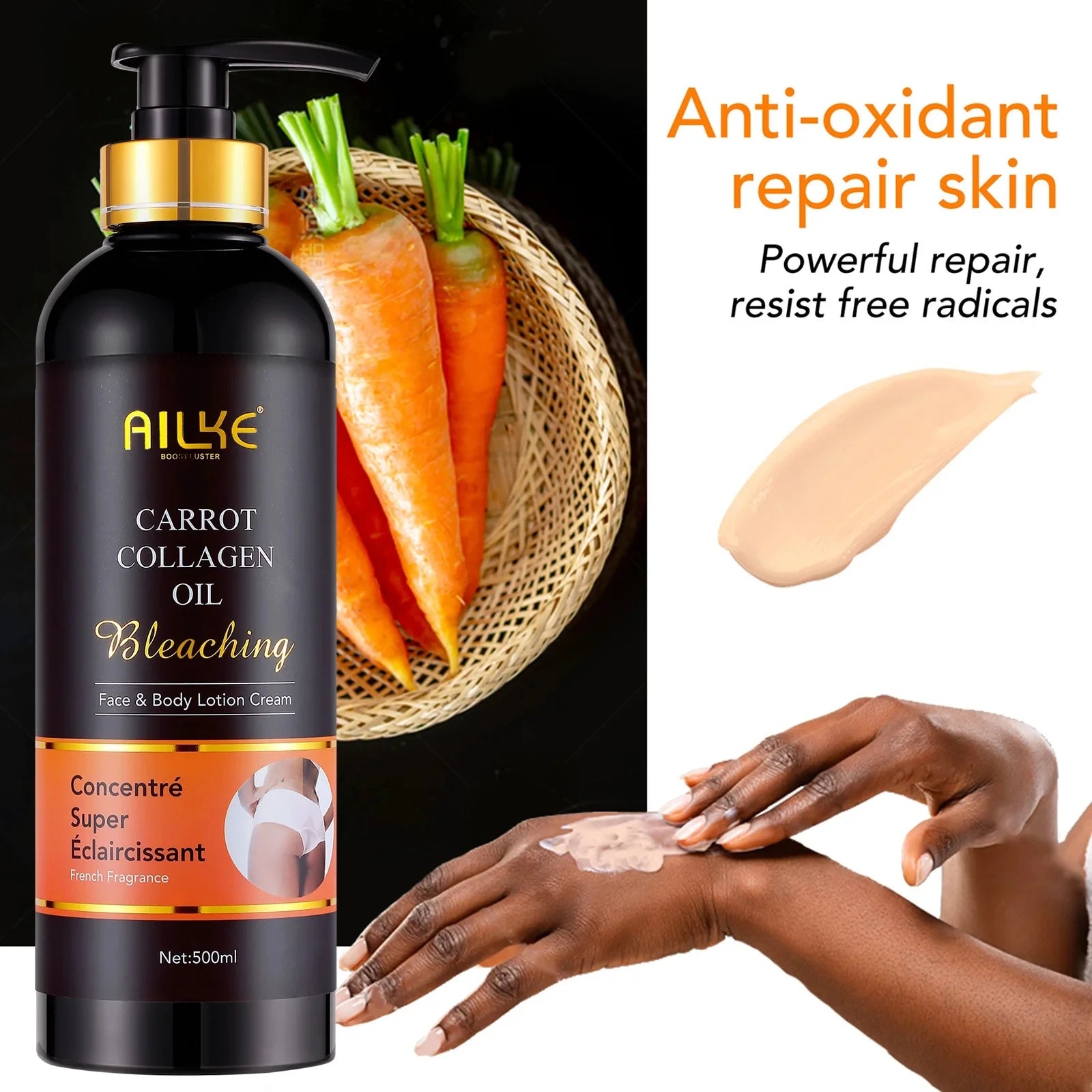 AILKE Collagen 5 in 1 Skin Care Kit, Restore Skin Elasticity, Smooth Skin, Brighten, Even Skin Tone, For Face And Body Use Set