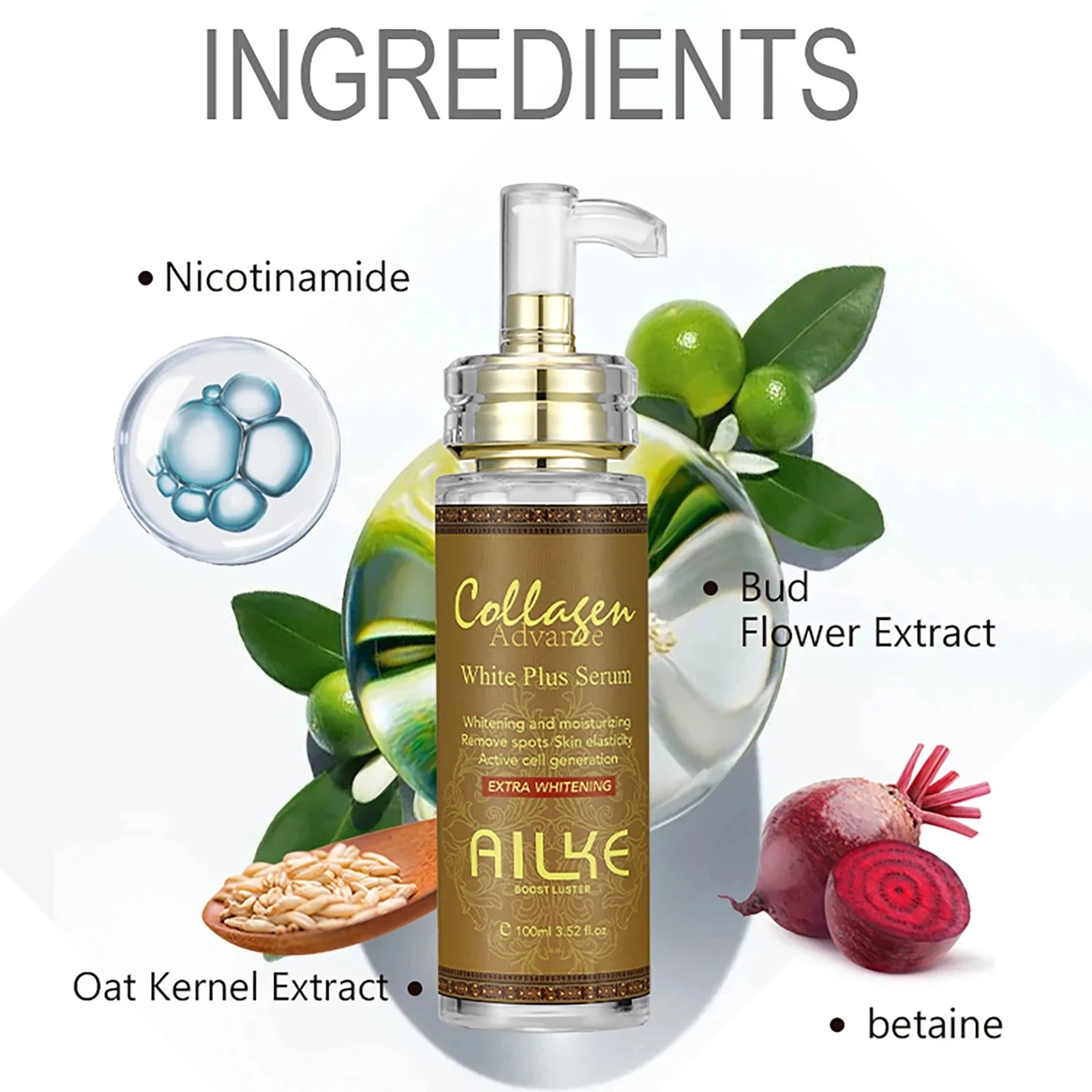 AILKE Collagen 5 in 1 Skin Care Kit, Restore Skin Elasticity, Smooth Skin, Brighten, Even Skin Tone, For Face And Body Use Set