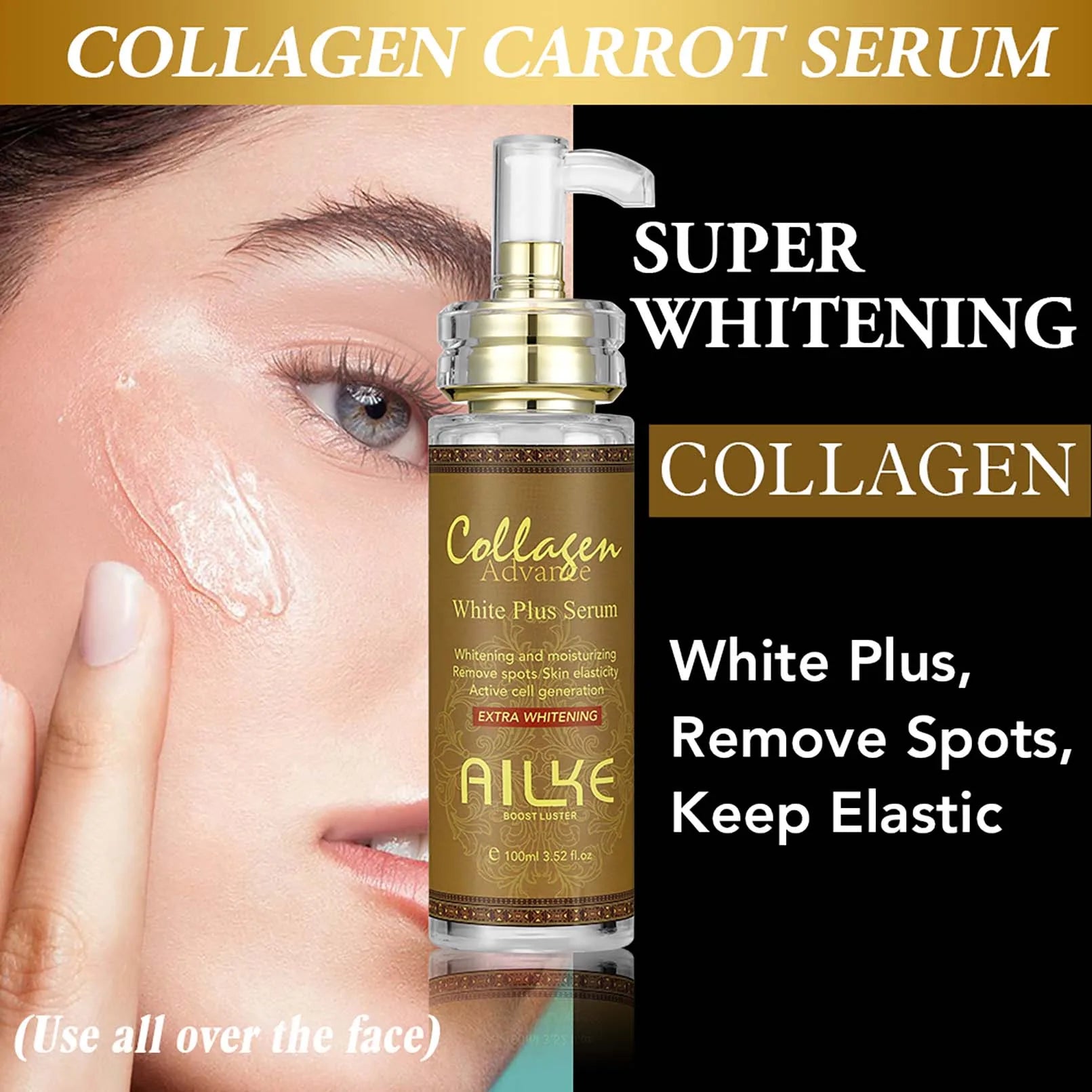 AILKE Collagen 5 in 1 Skin Care Kit, Restore Skin Elasticity, Smooth Skin, Brighten, Even Skin Tone, For Face And Body Use Set
