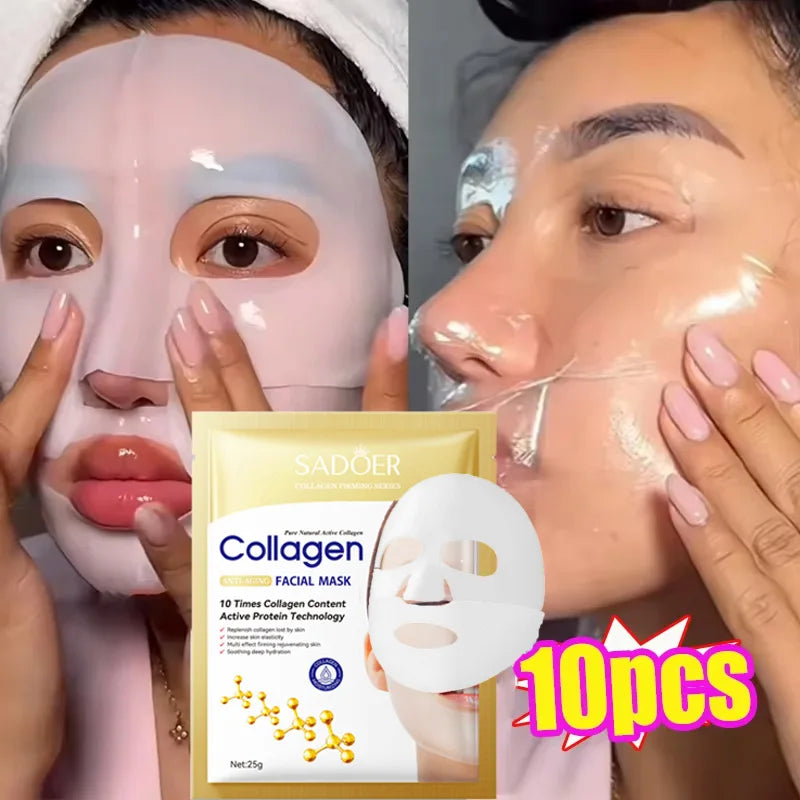 10PCS Collagen Anti Wrinkle Facial Masks