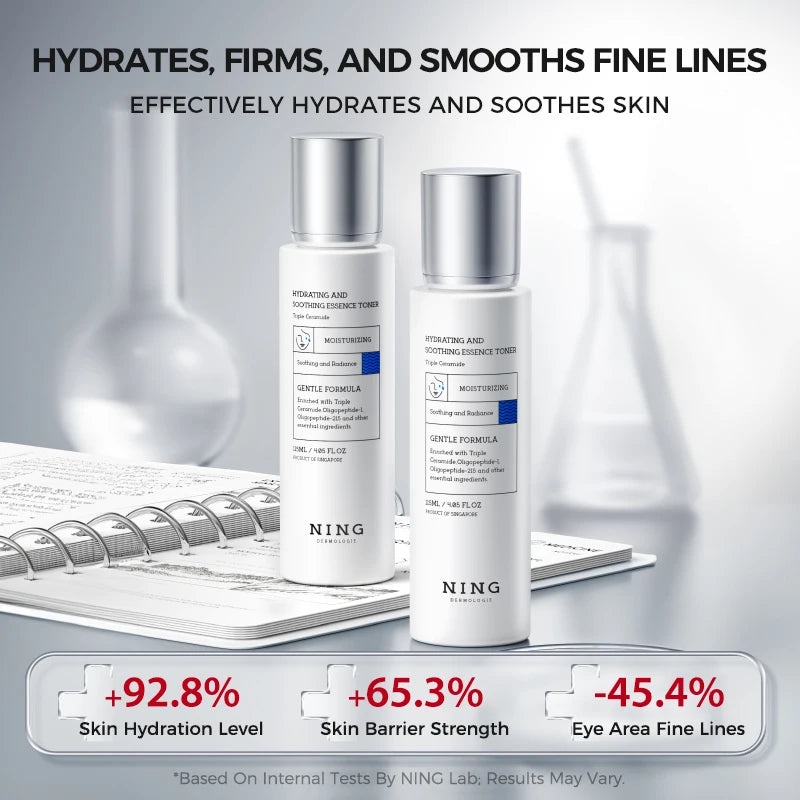 Hydrating & Soothing Toner Lotion & Cream 8D Hyaluronic Acid Ceramides