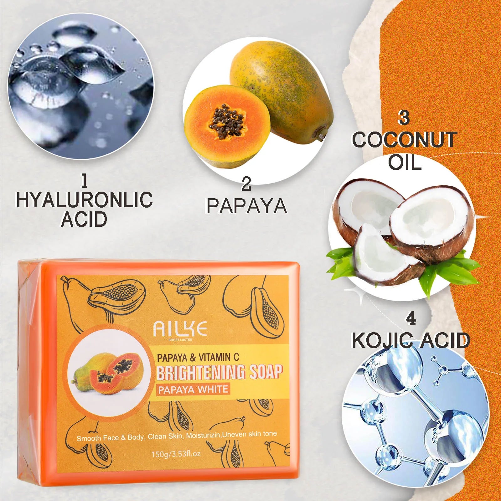 AILKE Collagen 5 in 1 Skin Care Kit, Restore Skin Elasticity, Smooth Skin, Brighten, Even Skin Tone, For Face And Body Use Set