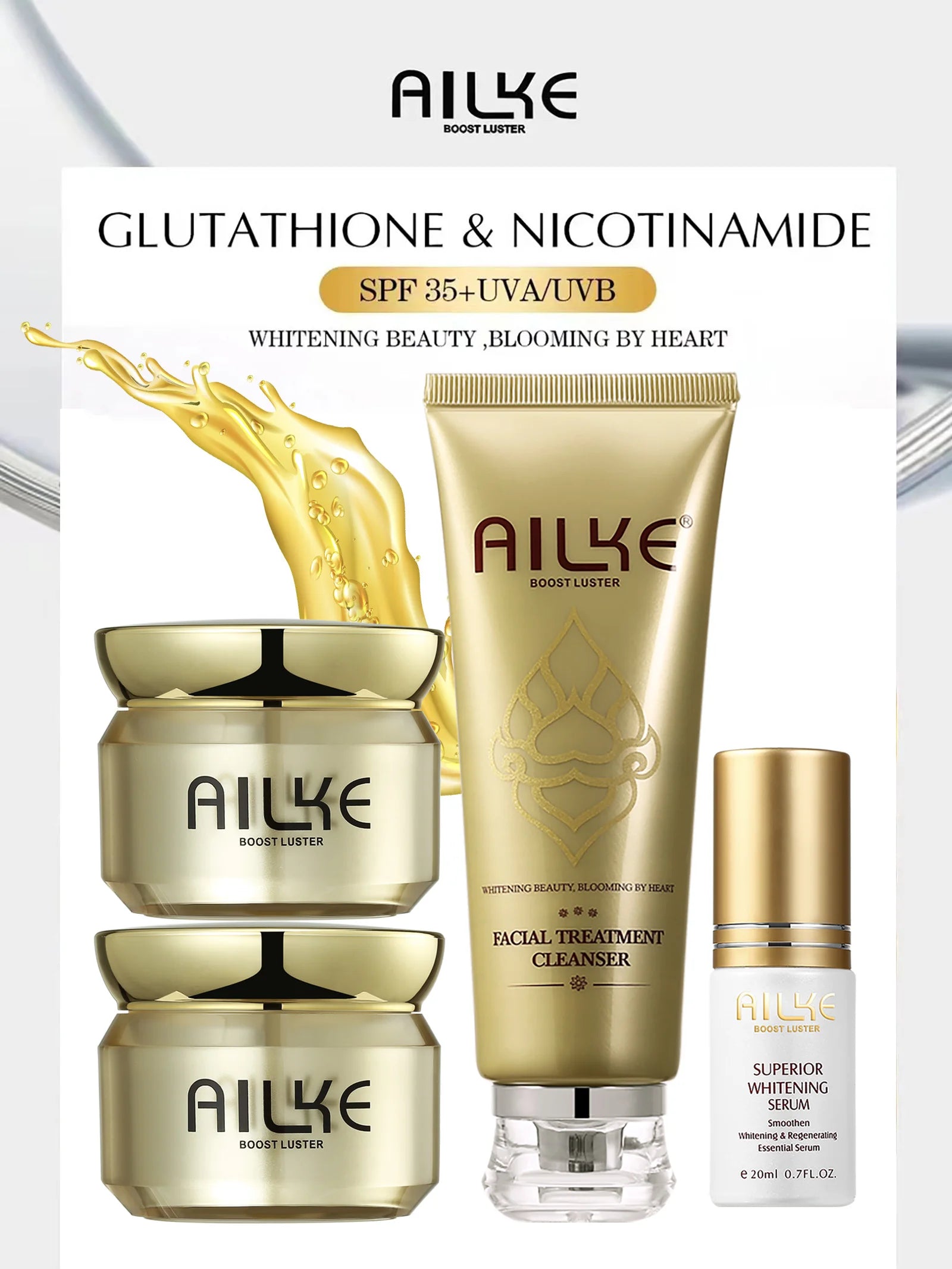 AILKE Dark Spot Corrector Bleaching Hydration Facial Cream SPF35