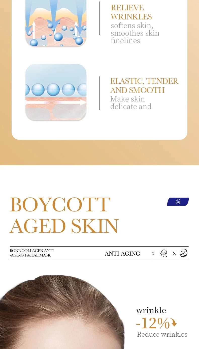 10PCS Collagen Anti Wrinkle Facial Masks