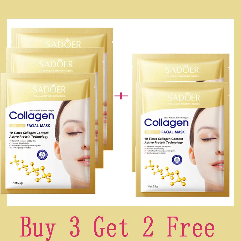 10PCS Collagen Anti Wrinkle Facial Masks