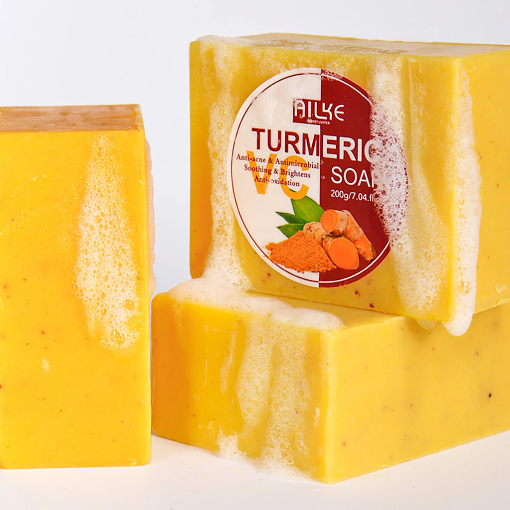 AILKE Natural Turmeric Soap Face Body Hand