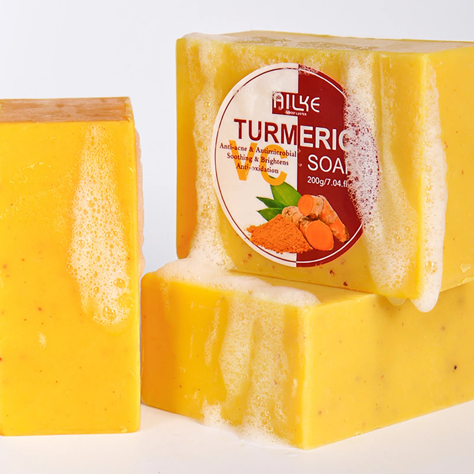 AILKE Natural Turmeric Soap Face Body Hand