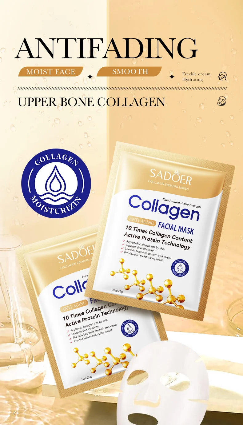 10PCS Collagen Anti Wrinkle Facial Masks
