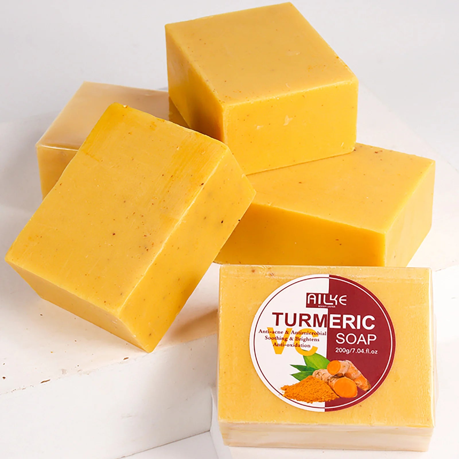 AILKE Natural Turmeric Soap Face Body Hand