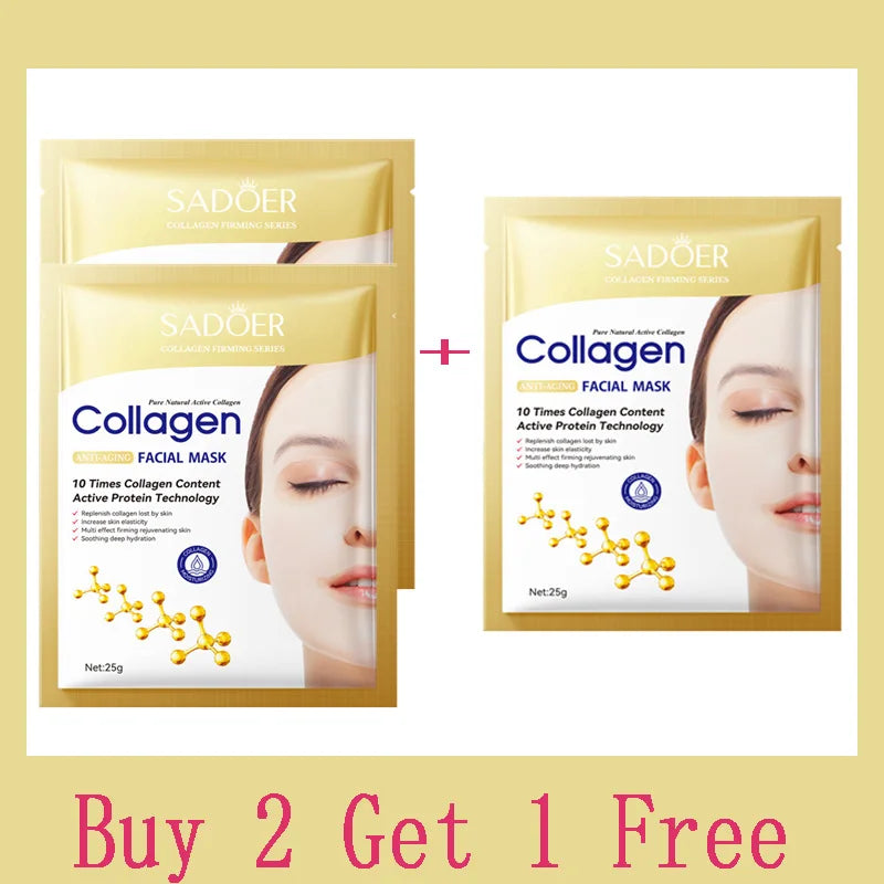 10PCS Collagen Anti Wrinkle Facial Masks