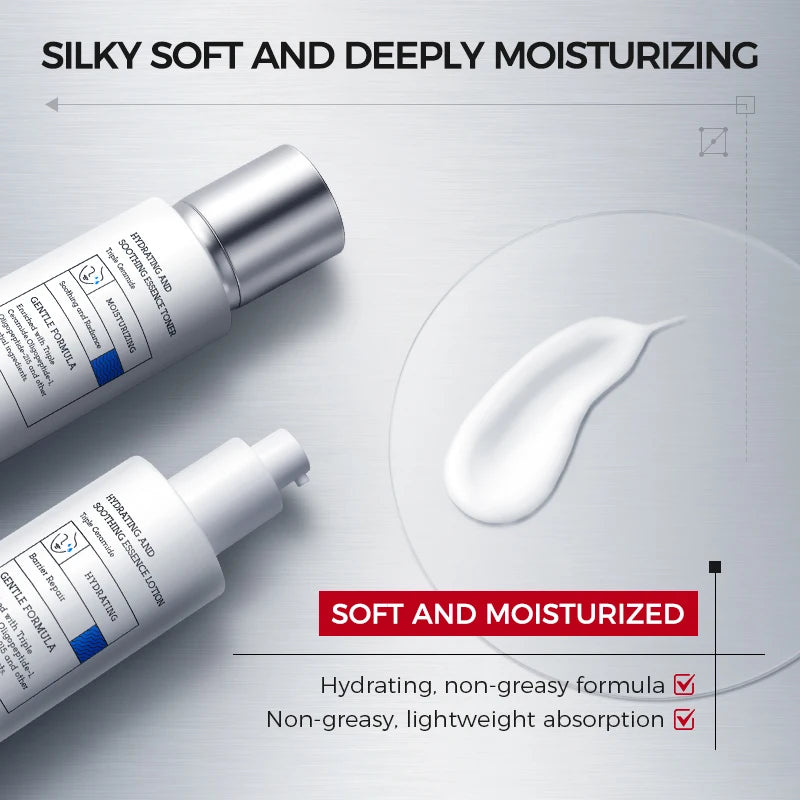 Hydrating & Soothing Toner Lotion & Cream 8D Hyaluronic Acid Ceramides