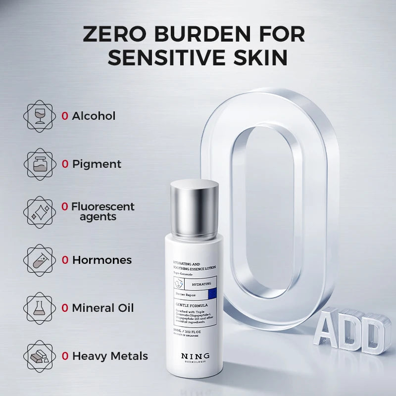 Hydrating & Soothing Toner Lotion & Cream 8D Hyaluronic Acid Ceramides