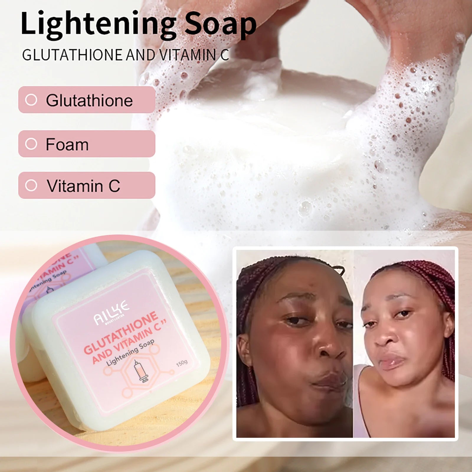 AILKE Brightening Skin Care Set Vitamin C Glutathione