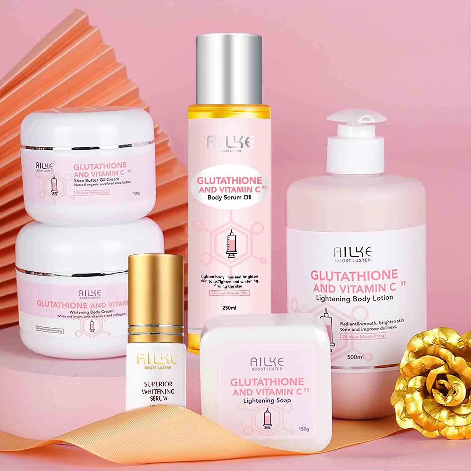 AILKE Brightening Skin Care Set Vitamin C Glutathione