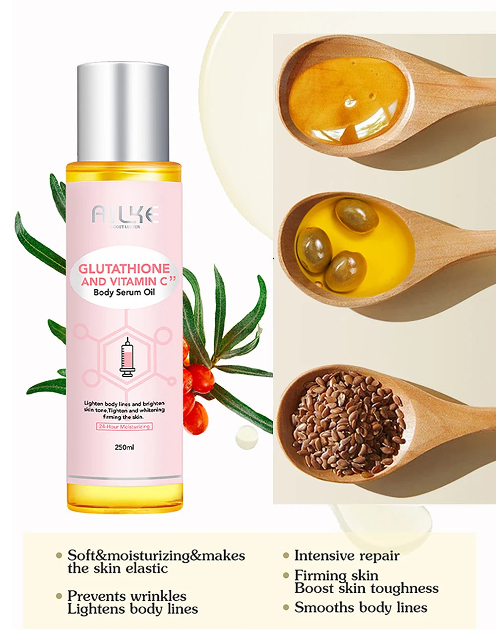 AILKE Brightening Skin Care Set Vitamin C Glutathione